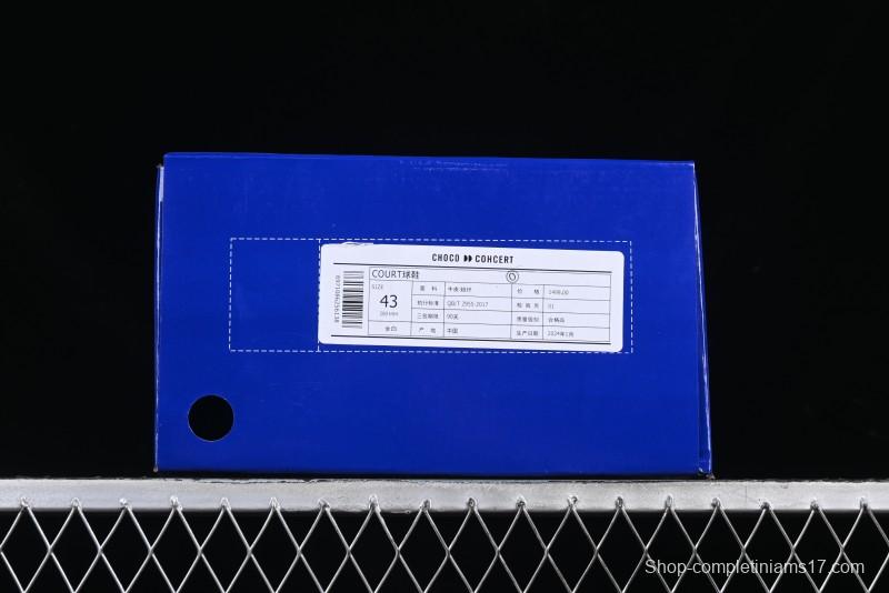 Choco Concert Leather Round Square Asymmetrical Fashion Sneakers White - AJE5