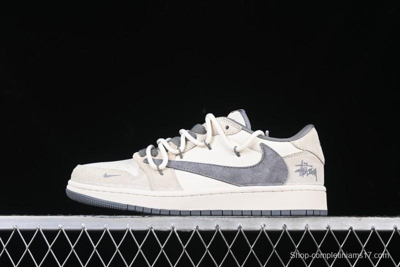 Nike Travis Scott x Fragment Design x Air Jordan 1 Low OG SP AJ1 Stussy Collaboration - DM9288-004