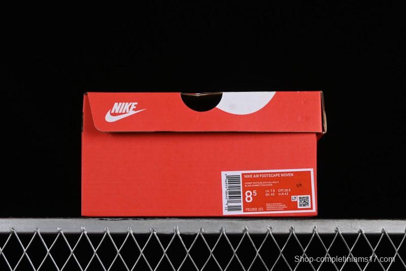 Nike Air Footscape Woven Asymmetrical Woven Slip-Resistant Abrasion-Resistant Low-Top Lifestyle Casual Shoes - FB1959-101