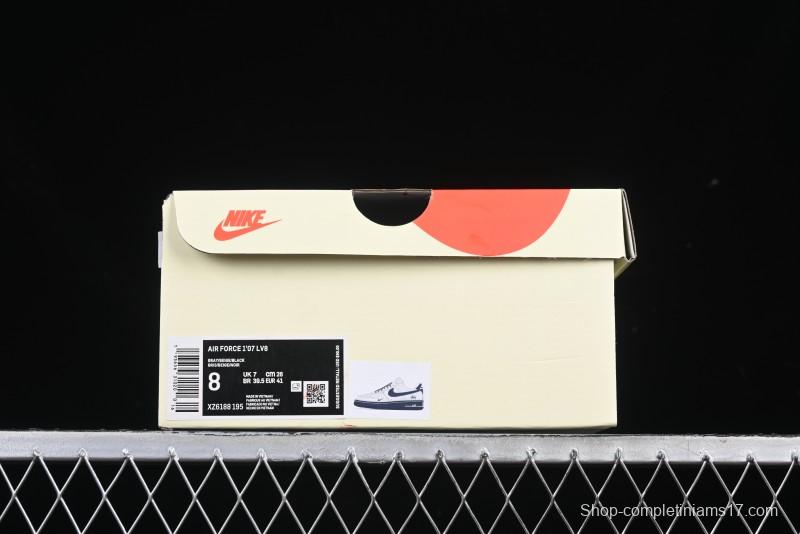 Nike Air Force 1 '07 Low Stussy Collaboration All Black Low-Top Casual Sneakers - XZ6188-195