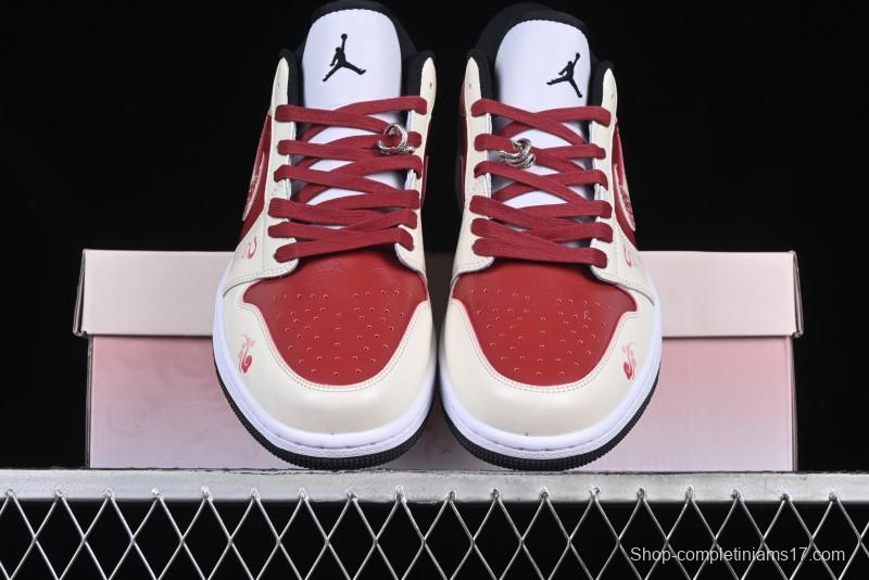 Nike Air Jordan 1 Low OG Retro Basketball Shoes Snake Year Limited Edition - 553558-132