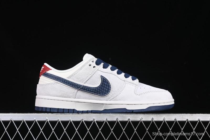 Nike SB Dunk Low Year of the Snake Limited Edition Blue Snake Swoosh Anniversary Custom Low-Top Casual Sneakers - XX3168-112