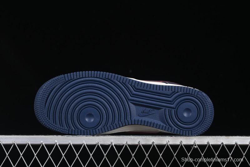 Nike Air Force 1 '07 Low The North Face Collaboration Blue Red Double Swoosh Casual Sneakers - XS1958-521