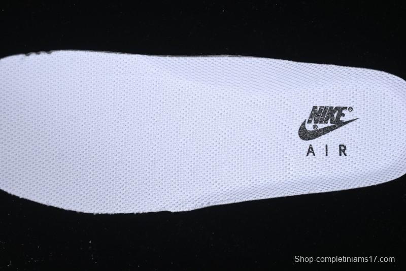 Nike Air Force 1 '07 Low Stussy Collaboration Black Leather & Gum Sole Low-Top Casual Sneakers - CH6336-519