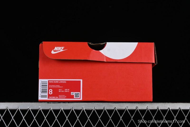 Nike Dunk Low SB Casual Skate Shoes in White Blue Red - CW1590-104