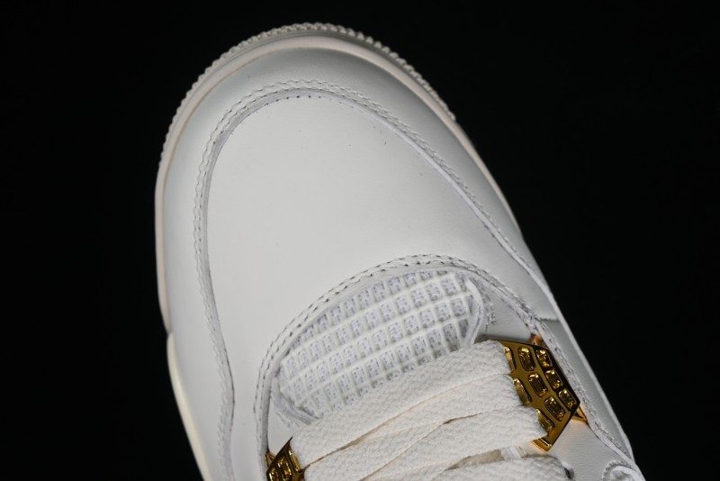Nike Air Jordan 4 Retro Sneakers with Metallic Gold Design - AQ9129-170