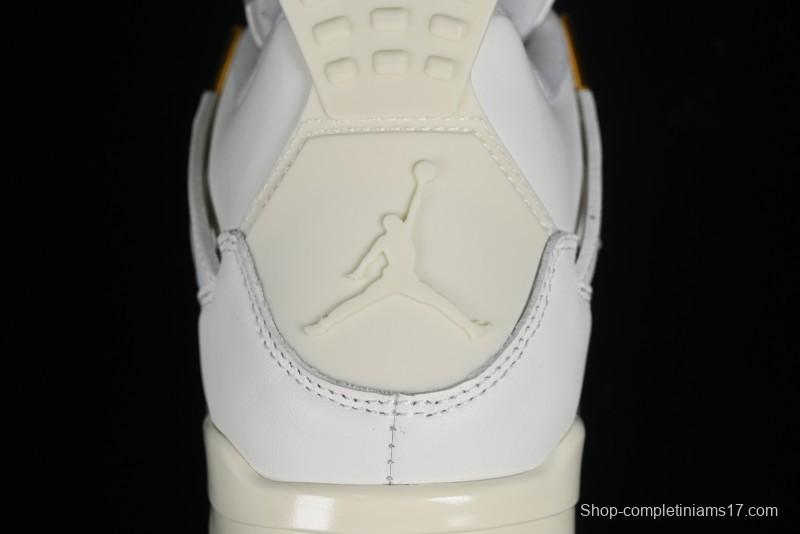 Nike Air Jordan 4 Retro Sneakers with Metallic Gold Design - AQ9129-170