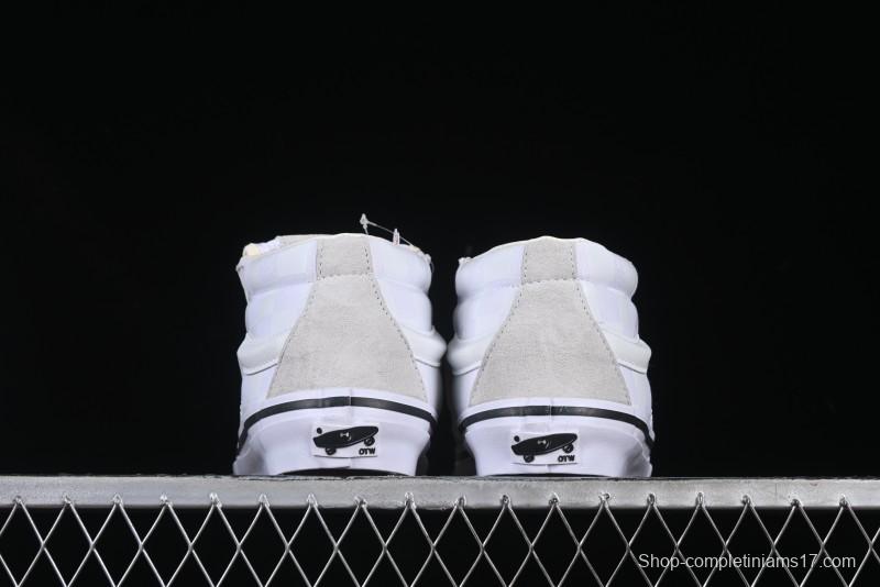 Vans HommeGirls x Sk8-Mid Fashion Casual Mid-Top Suede Skate Shoes with Bold Side Stripes - VN000NBN2VZ