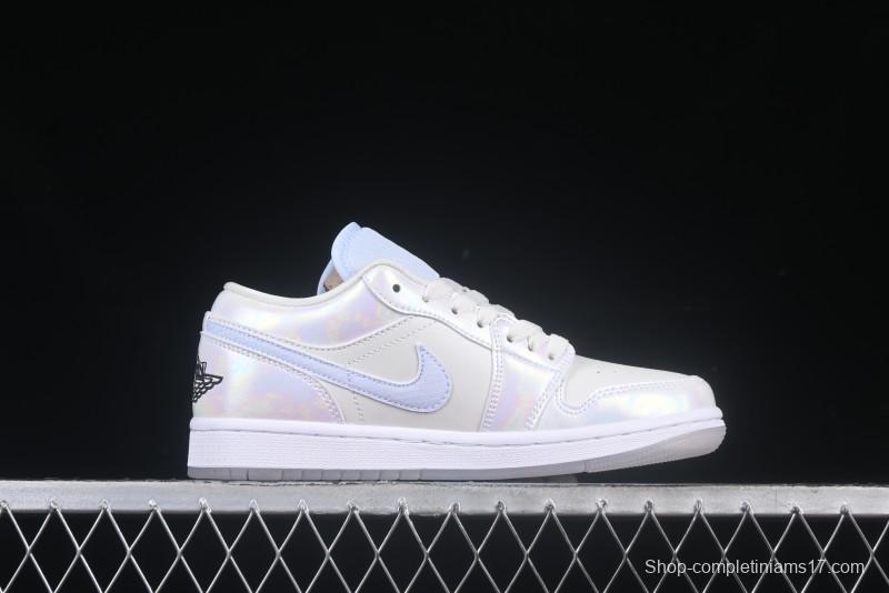 Nike Air Jordan 1 Low "Year of the Snake 2025" Retro Basketball Shoes with Pearl Iridescent Finish - HF4080-001