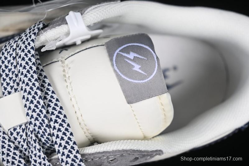 Nike Travis Scott x Fragment Design x Air Jordan 1 Low OG SP AJ1 Retro Sneakers with Reverse Swoosh - CF3688-066