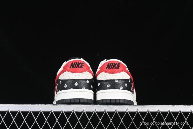 Nike SB Dunk Low Edison Chen Collaboration Graffiti Red Swoosh Anniversary Custom Low-Top Casual Skate Shoes - DJ2024-101