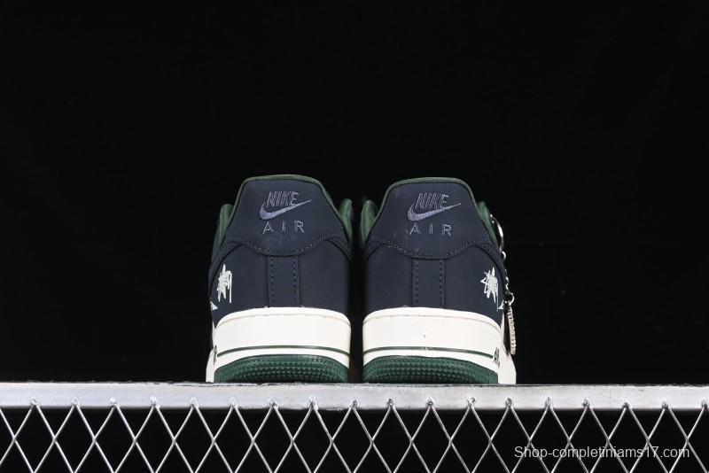 Nike Air Force 1 '07 Low Stussy Collaboration Explosive Blue Low-Top Casual Sneakers - KK1988-040