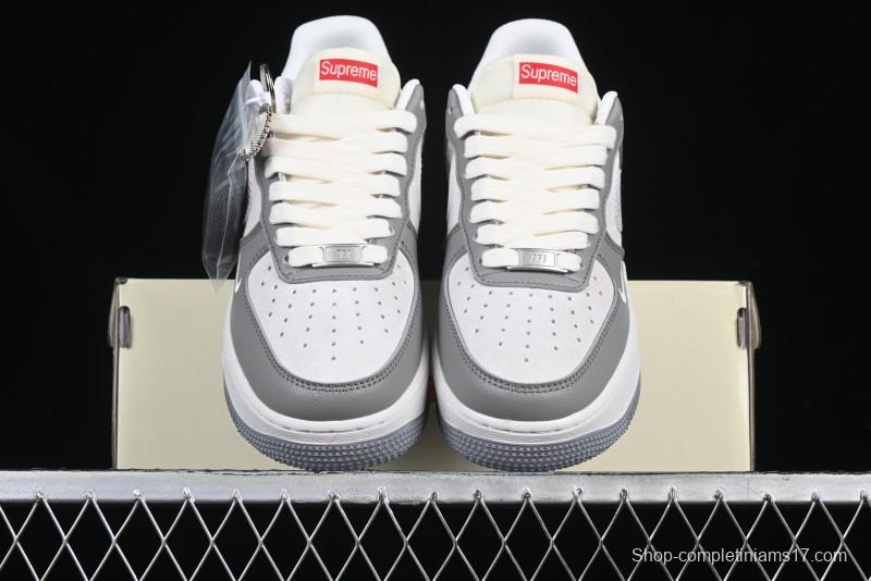 Nike Air Force 1 '07 Low Supreme Collaboration Polka Dot Swoosh Casual Sneakers - DM6688-023
