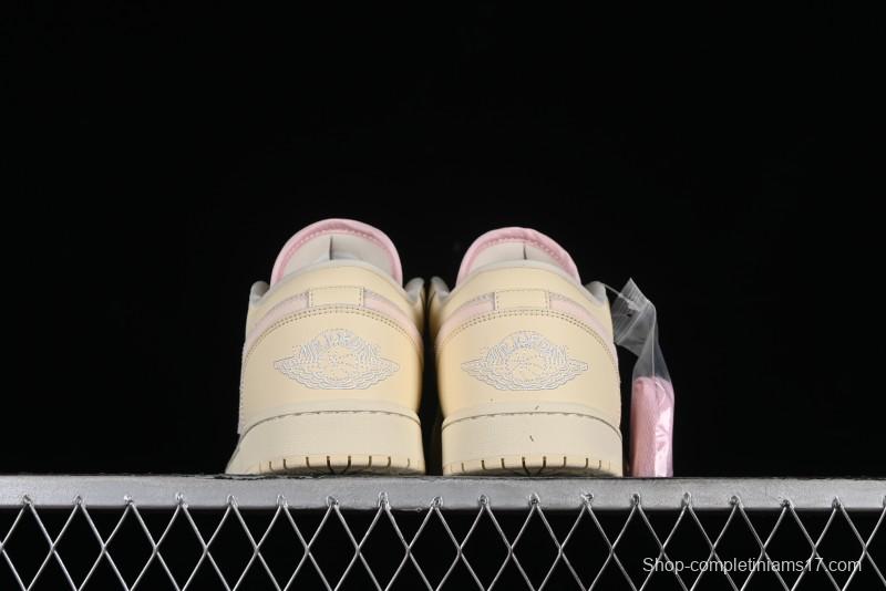 Nike Air Jordan 1 Low AJ1 Khaki Pink Low-Top Lifestyle Basketball Shoes - FQ1925-100