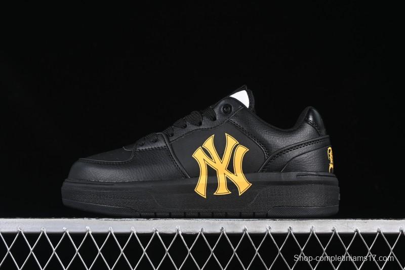 NY Yankees Black & Yellow Sneakers - Bold Logo Streetwear Shoes