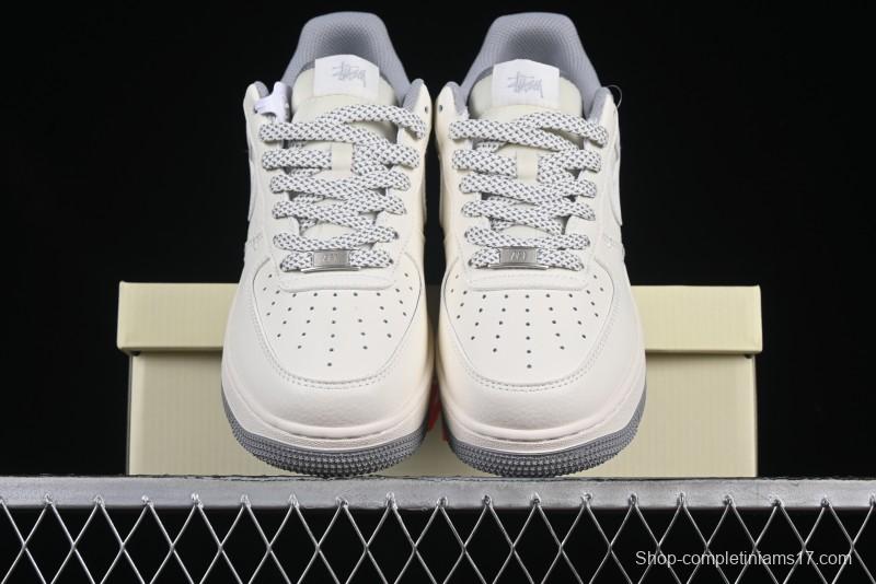 Nike Air Force 1 Low x Stussy "Light Bone and Grey" – Premium Collaboration Sneakers