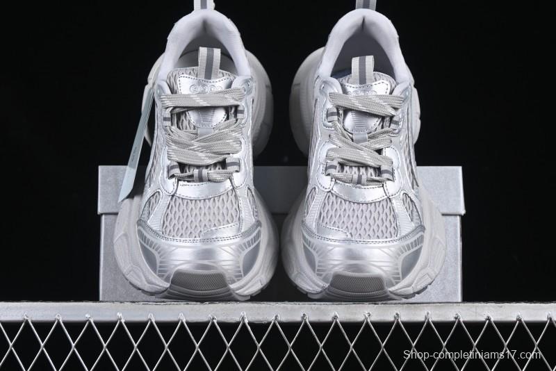 GG-CC Casual Running Shoes with Asymmetrical Design - 5509 Silver