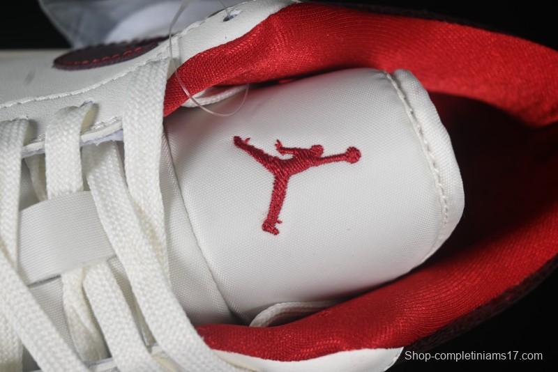 Nike Air Jordan 1 Low AJ1 White Red Low Top Casual Sneakers - HJ9338-106