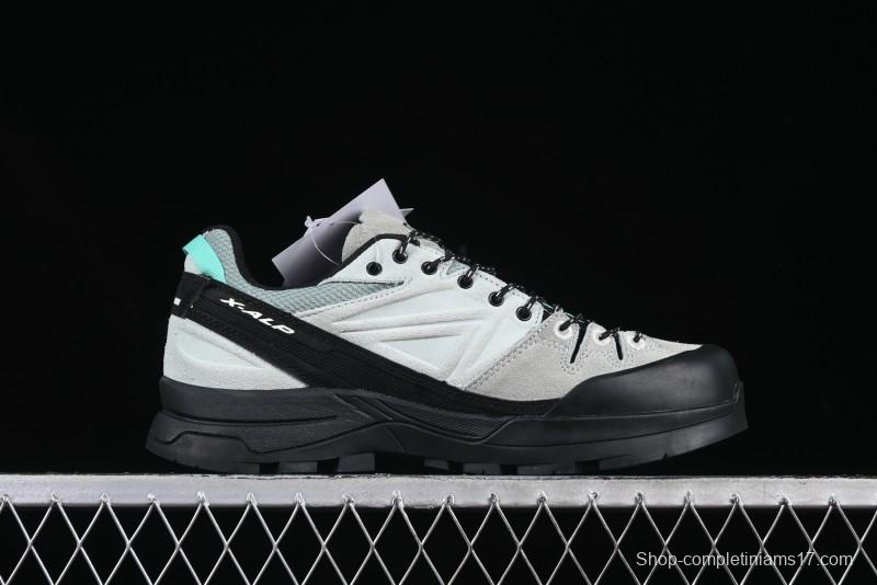 Salomon x Contragrip All-Terrain Hiking Shoes - Lightweight Gray with Black & Teal Accents