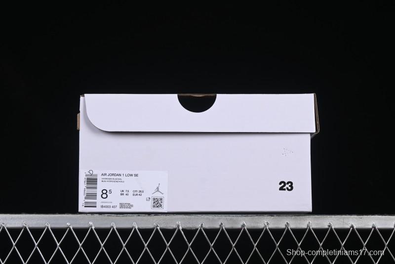 Nike Air Jordan 1 Low "Hydrogen Blue" Casual Sneakers with Retro Design - IB4003-407