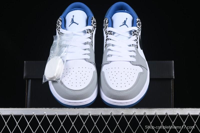 Nike Air Jordan 1 Low True Blue Retro Basketball Shoes - DM1199-140