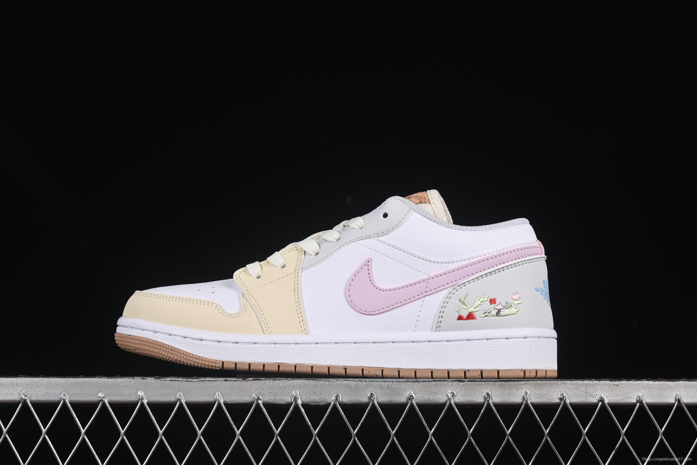 Nike Air Jordan 1 Low AJ1 Plant Embroidery Casual Sneakers - IB8861-151