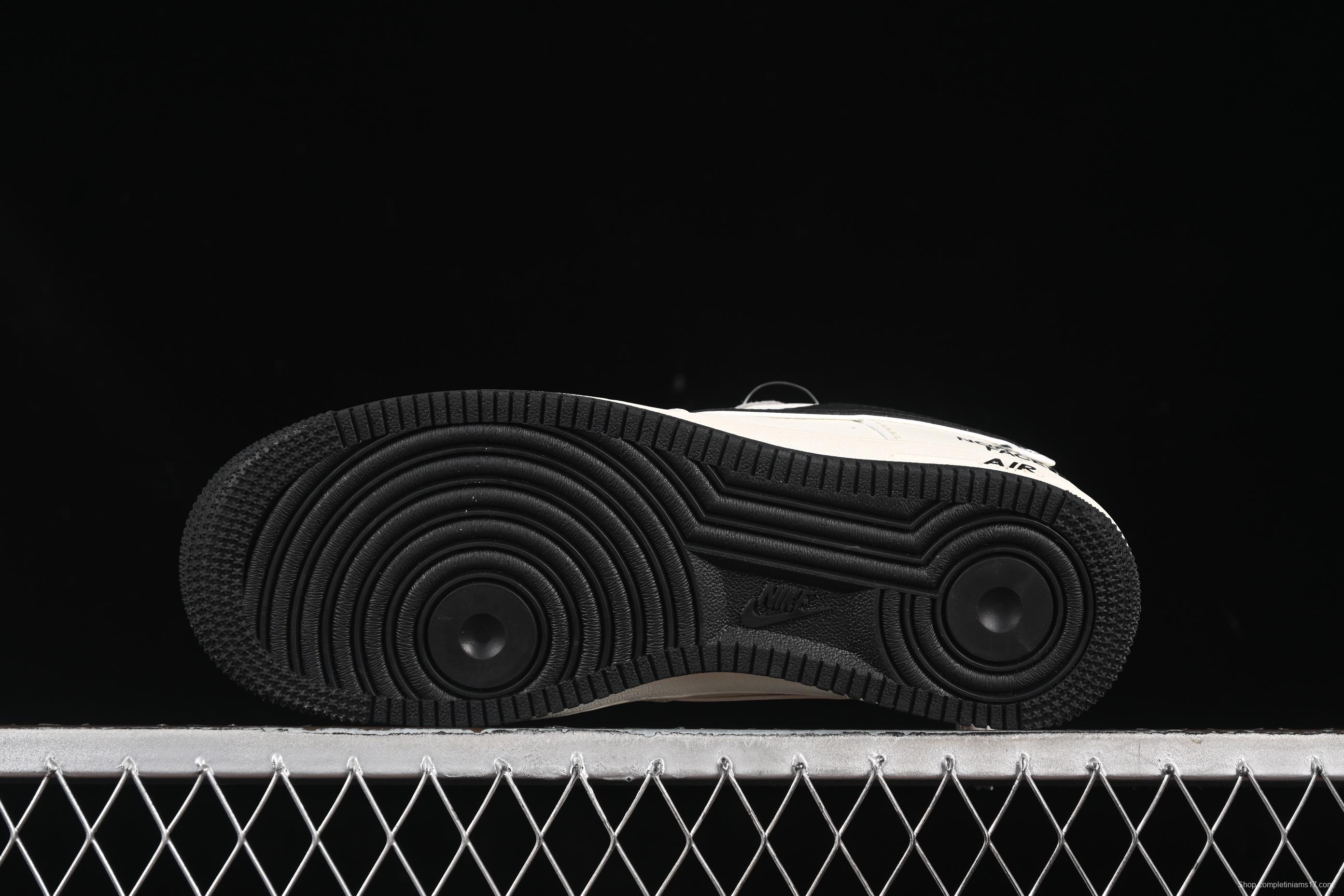 Nike Air Force 1 '07 Low The North Face Collaboration Beige Black Swoosh Casual Sneakers - XZ6188-190