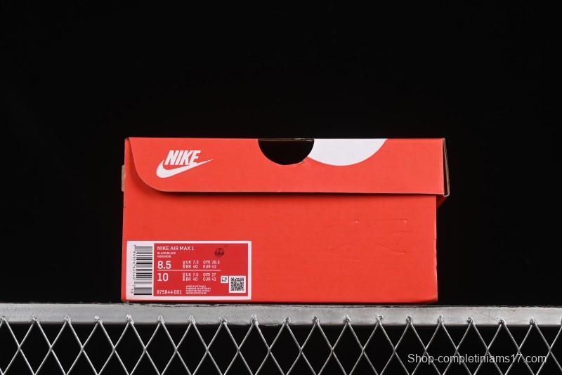 Nike Air Max 1 Retro Running Shoes with Half-Sole Air Cushion - 875844-001