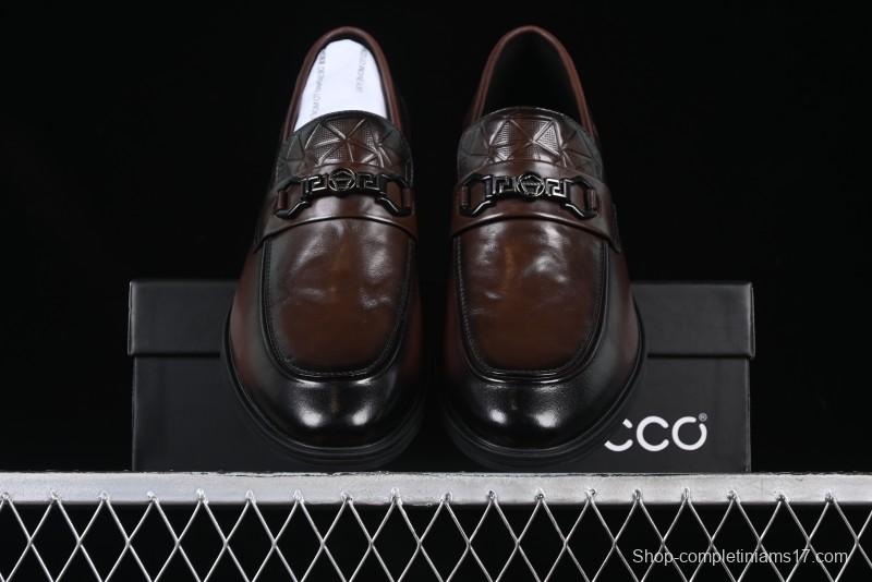 ECCO London Collection Slip-On Business Men's Leather Shoes with Wide Toe Design and Innovative Sole - 61160801002