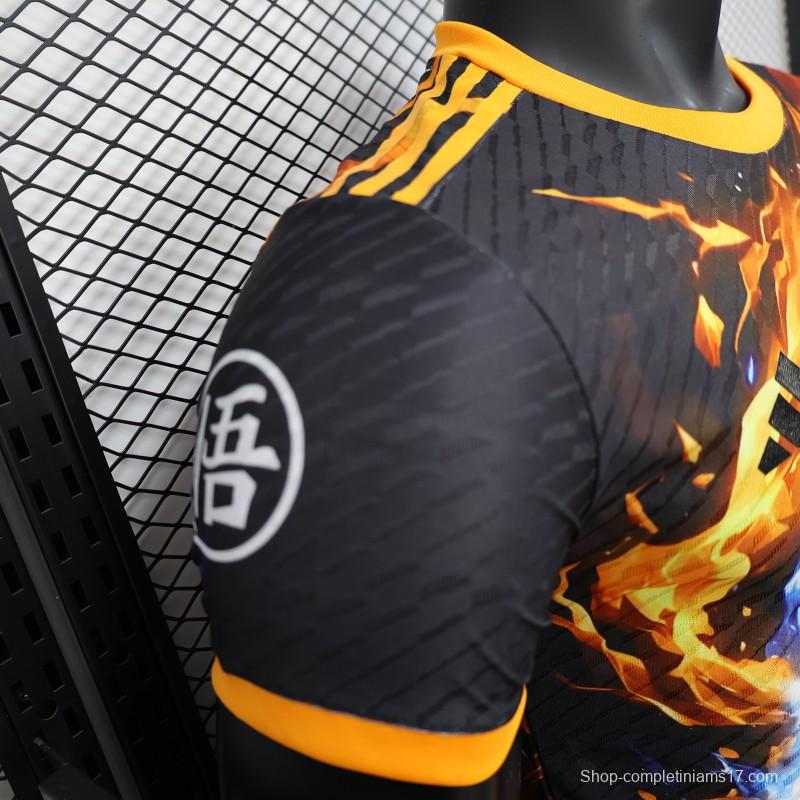Player Version 2025 Japan Black with Anime Super Saiyan Design Jersey