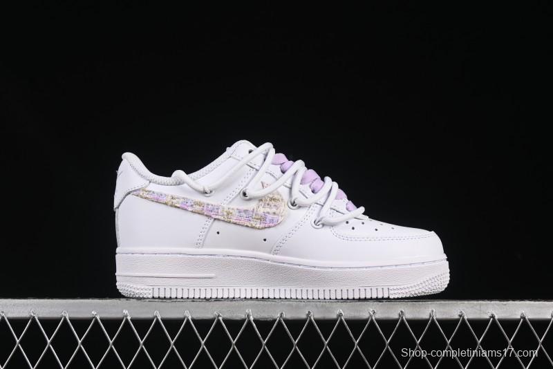 Nike Air Force 1'07 Low Purple Chanel-Inspired Casual Sneakers - DH9999-556