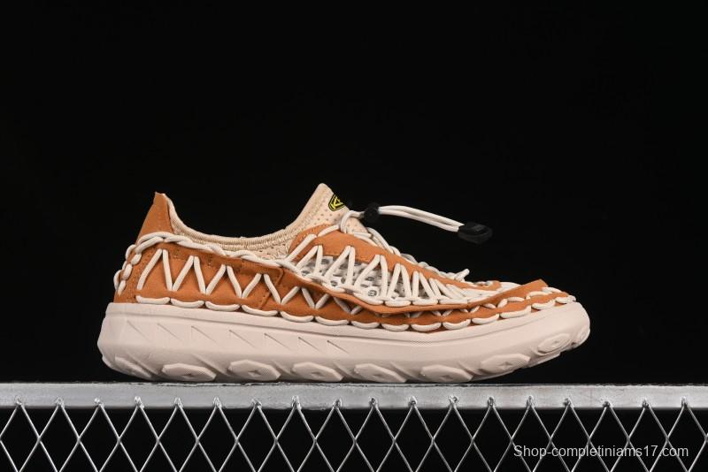 Keen Uneek Flat-M Woven Elastic Outdoor Sandals for Hiking and Water Activities - 1014097 Brown