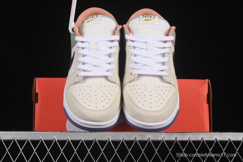 Nike Dunk Low Floral Swoosh Floral Theme Low-Top Casual Sneakers - HV5750-133