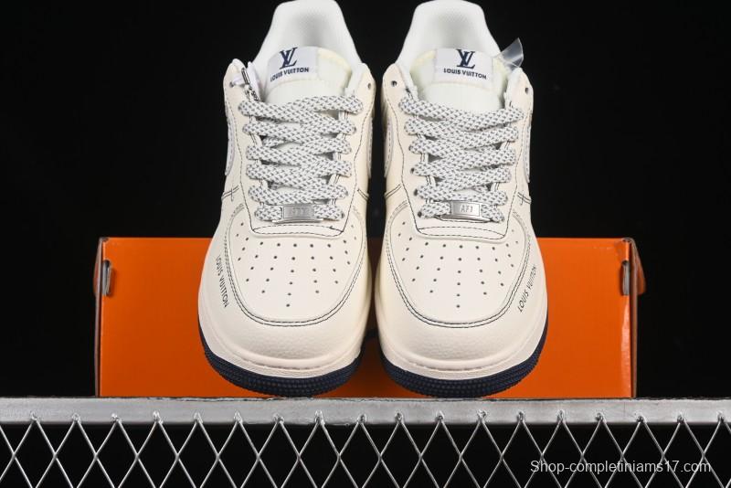 Nike Air Force 1 '07 Low LV Collaboration Black Swoosh Logo Casual Sneakers - XX3168-160