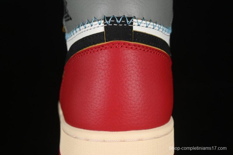 Nike Union x Air Jordan 1 Retro High Basketball Shoes Shadow Chicago - HV8563-600