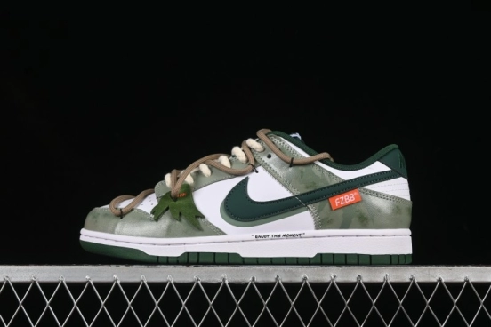 Nike Dunk Low Butterfly Bamboo Forest Green Low-Top Casual Sneakers - DD1391-101