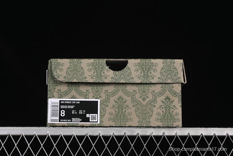Nike Air Force 1'07 Low Gucci Collaboration Green Grey Pattern Casual Sneakers - XS1958-563