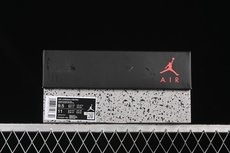 Nike Air Jordan 4 Retro White Cement Basketball Shoes - FV5029-100