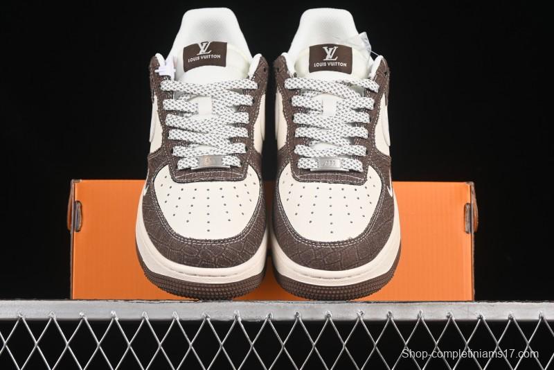 Nike Air Force 1 '07 Low LV Collaboration Beige Grid Casual Sneakers - XS1958-552
