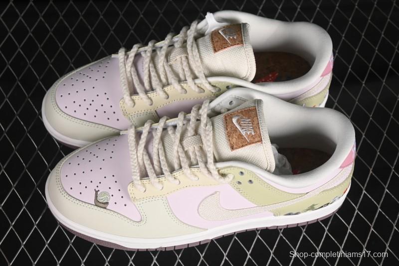 Nike Dunk Low Mushroom Floral-Themed Low-Top Casual Skate Shoes - IB8876-661