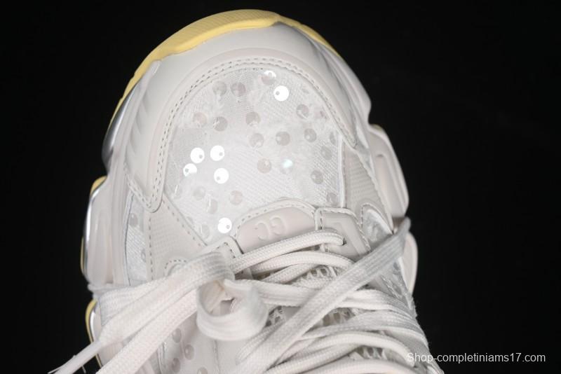 GG-CC Star Same Style Lace-up Hollow Out Dad Shoes with 5cm Height Increasing Sole - G25U9988