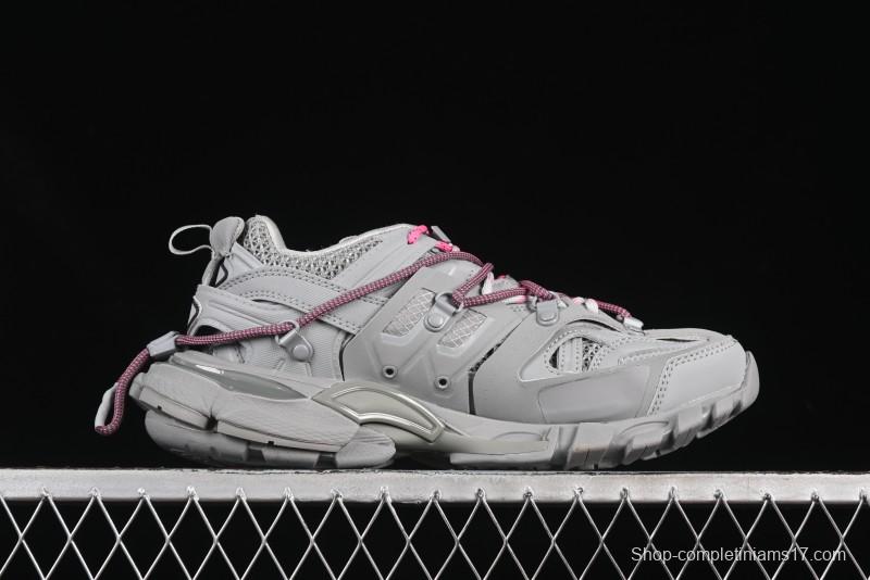 Balenciaga Track Sneaker Tess s.Gomma Res BI ALV/TIS EFF NUBUK/TIS E Waterproof Running Shoes - WTRHK1013