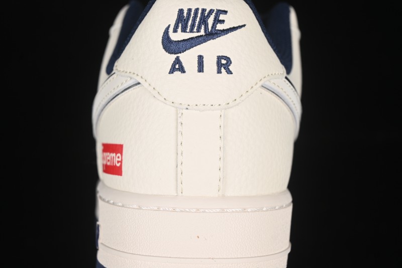 Nike Air Force 1 '07 Low Supreme Collaboration Light Blue Edge Casual Sneakers - HH7518-057