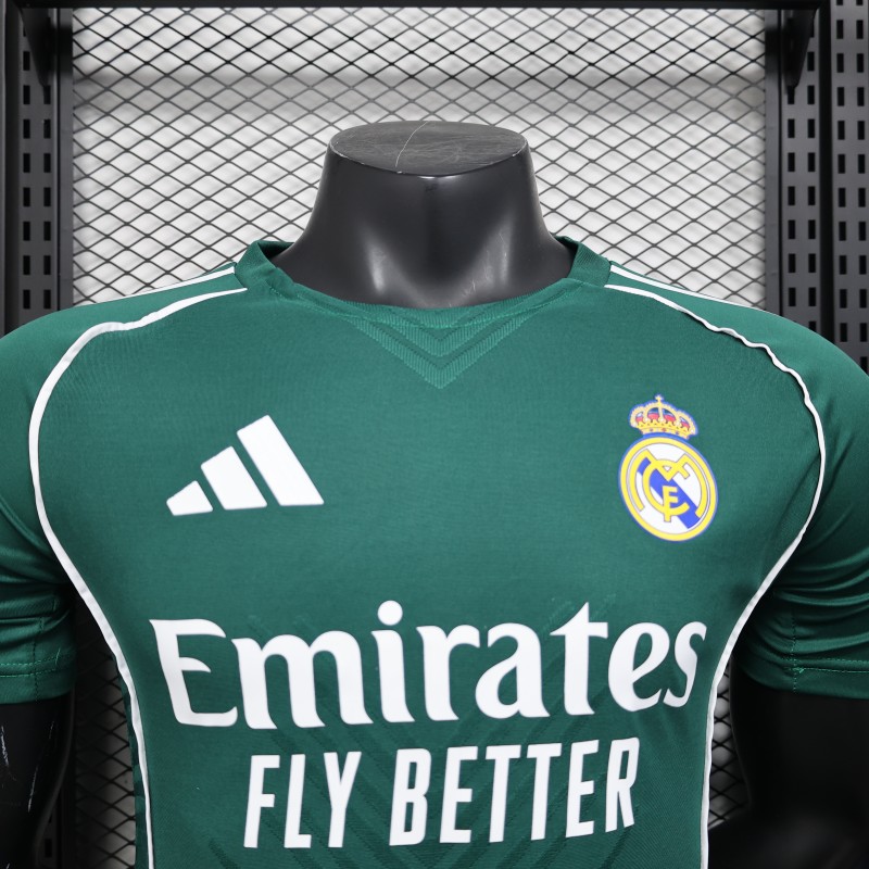 Player Version 25/26 Real Madrid Green with White Trim Jersey