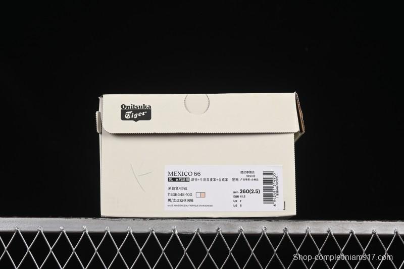 Onitsuka Tiger Mexico 66 Low-Top Leather Sneakers - 1183B648-100