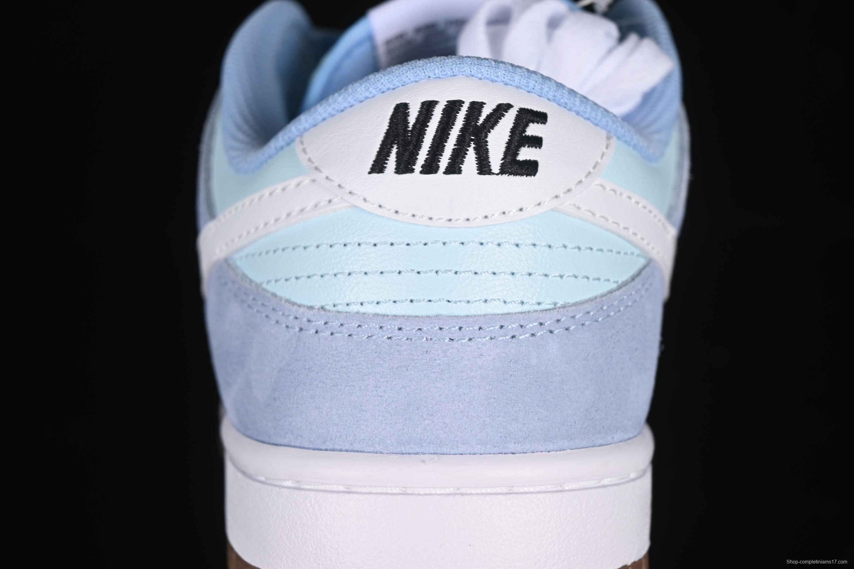 Nike Dunk Low Retro Casual Sneakers in Leather and Suede with Pre-Aged Coconut Milk Sole - IB6399-400