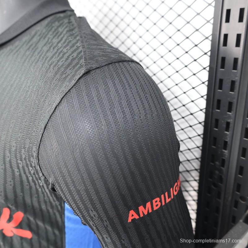 Player Version 24/25 Barcelona x Travis Scott Away Black Jersey With Red Sponsor