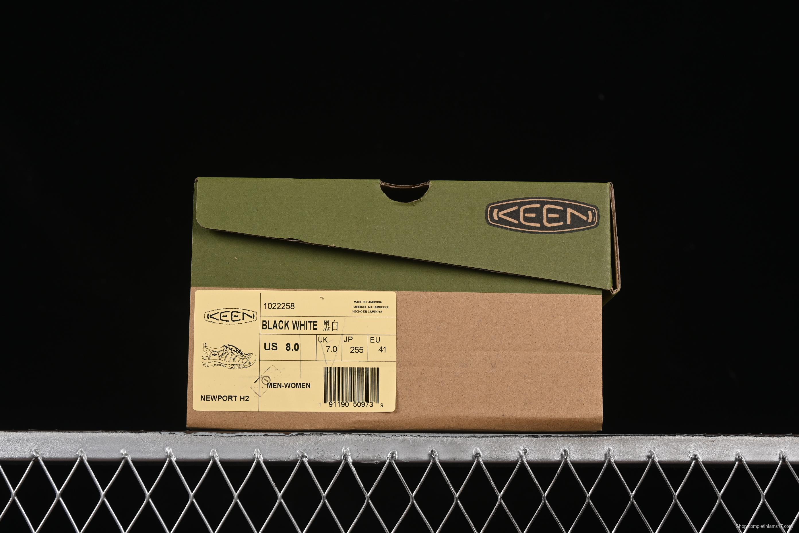 Keen Newport Summer Trendy Woven Elastic Strap Water Hiking Outdoor Sandals - 1022258 Black White