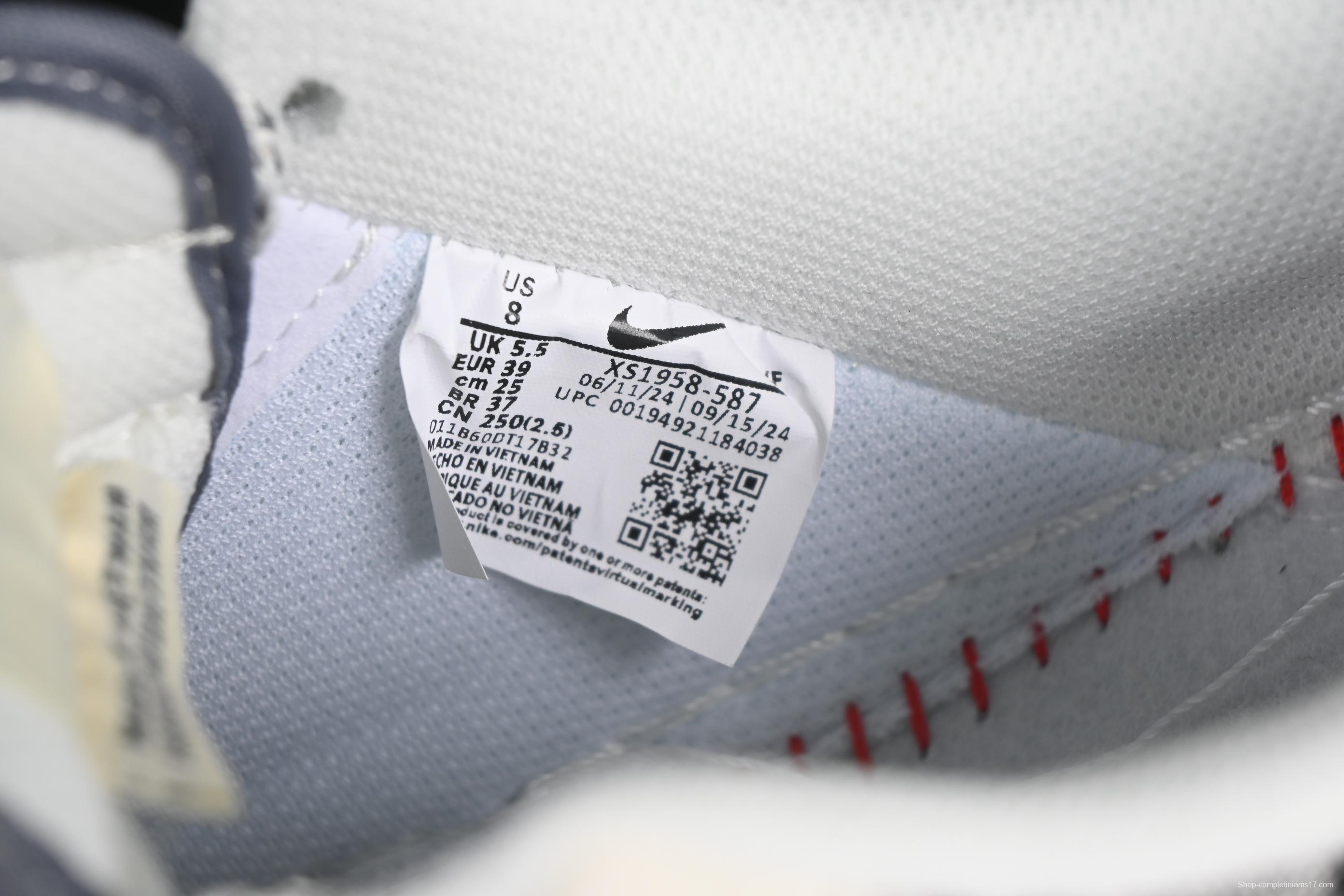 Nike Air Force 1 '07 Low LV Collaboration Black Grey Printed Denim Casual Sneakers - XS1958-587