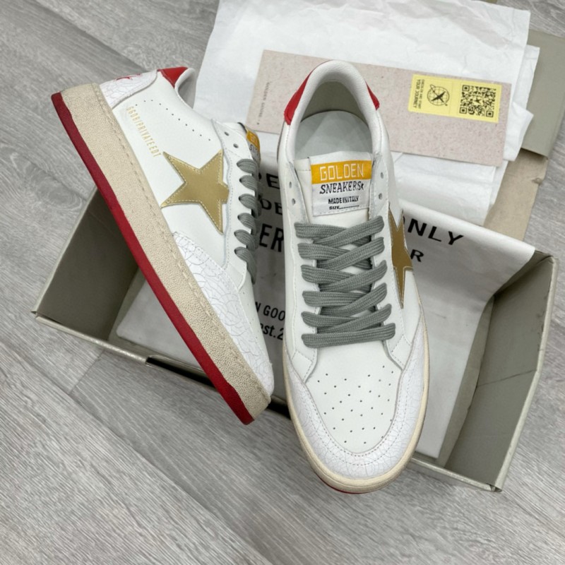 2024 Unisex GGDB White Red Beige Leather Sneakers MJ00260